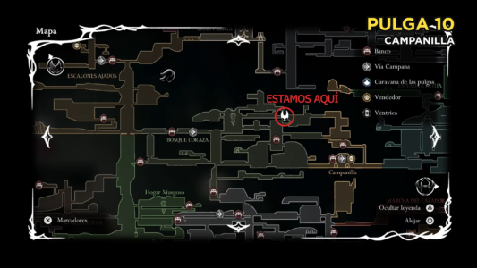 Mapa pulga 10 silksong