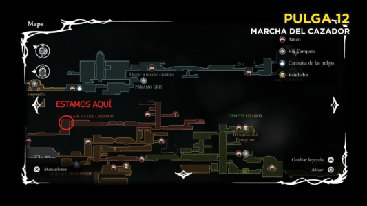 Mapa pulga 12 silksong