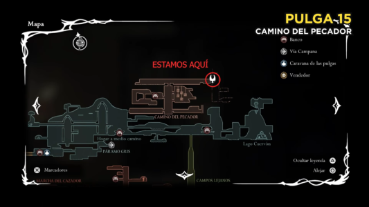 Mapa pulga 15 silksong