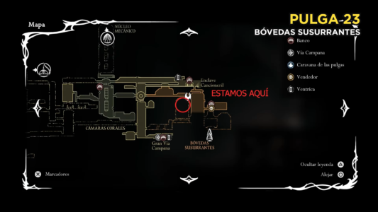 Mapa pulga 23 silksong
