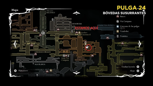 Mapa pulga 24 silksong
