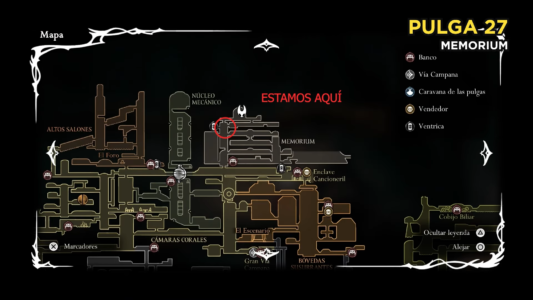 Mapa pulga 27 silksong