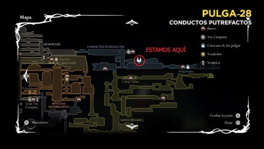 Mapa pulga 28 silksong
