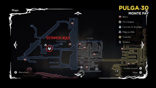 Mapa pulga 30 silksong
