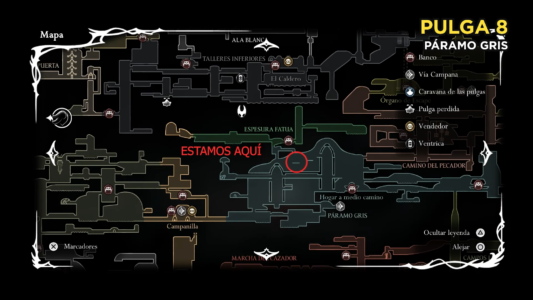 Mapa pulga 8 silksong